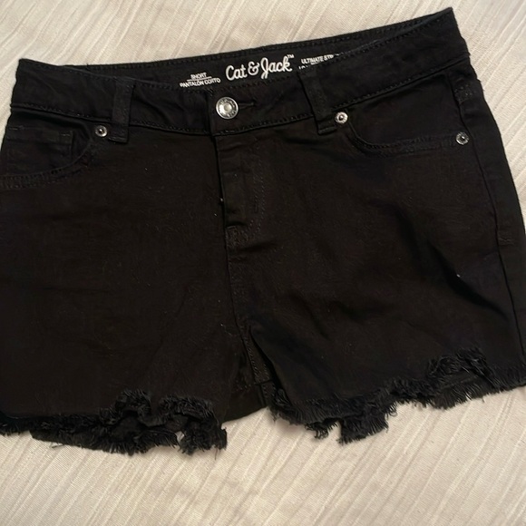 Girls Black Cat and Jack Jean Shorts - Picture 1 of 1